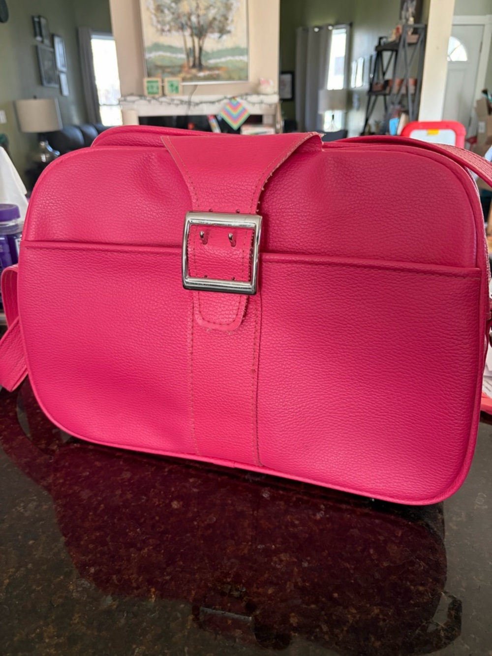 Vintage 1960s-70s Samsonite Royal Traveller Montbello Carry-On Bag — Hot Pink